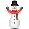 Costway 6 FT Inflatable Christmas Snowman w/ LED Lights Blow Up Outdoor Yard Decoration - 3 of 4