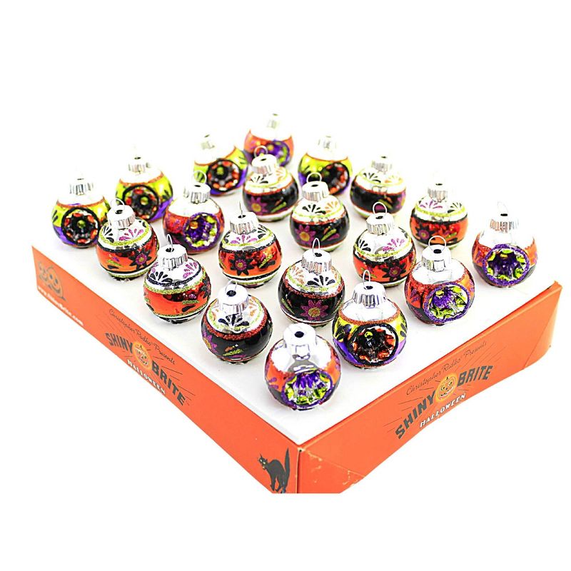 Shiny Brite 1.25 In 1.25" Rounds & Reflectors Ornament Halloween Decorated Tree Ornament Sets, 3 of 4