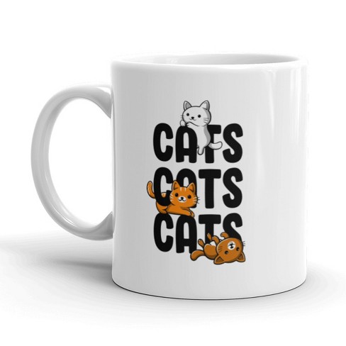 Crazy Dog T-Shirts Cats Cats Cats Coffee Mug Funny Crazy Kitty Lover Ceramic Cup-11oz - image 1 of 4