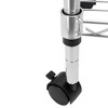 SEVOBAL Kitchen Storage Four Tier Silver Bakers Rack Microwave Stand Storage Cart with Wheels, Silver, 23.62"*14.17"*5.31" - 3 of 4
