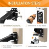 Tree City Heavy Duty Retractable Casters (4-Pack) | Workbench Leveling Wheels w/Install Template & PU Wheels - 4 of 4