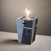 Mondawe Outdoor Concrete Fire Pit Column, Courtyard Patio Gas Fire Pit - 4 of 4