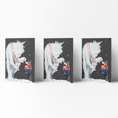 Holiday Winter Card Pack (3ct) Yeti Sending Letters by Ramus & Co