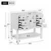 NicBex Bathroom Vanity without Sink/with Sink,Modern Bathroom Sink Vanity with 2 Soft Closing Doors and 6 Drawers,36" Bathroom Sink Cabinet,White - image 3 of 4