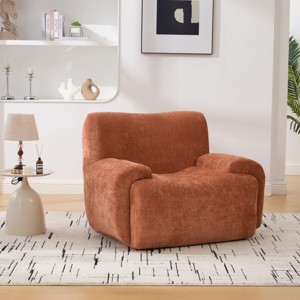 Upholstered Chenille Lounge Chair with Wide Deep Seat, 42"W Cozy Single Sofa for Bedroom Living Room-3irtyhousy - 1 of 4