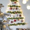 TopComfy Decorative Object Glass Christmas Ball Ornaments Elegant Glitter Design for Holiday Tree Decor, Red, 4.7"*4.7"*4.7" - 2 of 4