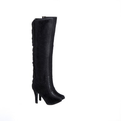 target black suede boots