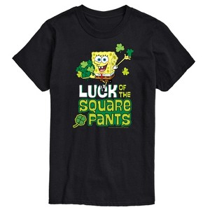 Men's - SpongeBob Squarepants - Luck Of The Square Pants St. Patricks Day Short Sleeve Graphic T-Shirt - 1 of 4