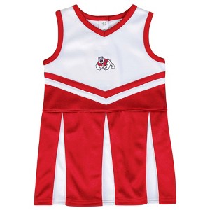 NCAA Fresno State Bulldogs Girls' Short Sleeve Toddler Cheer Dress Set - 1 of 3