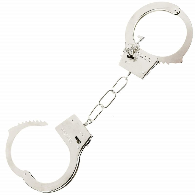 Skeleteen Pretend Costume Handcuffs - Silver, 4 of 5