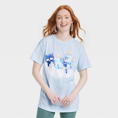Women's Care Bears x Sanrio Oversized Short Sleeve Graphic T-Shirt - Blue XL