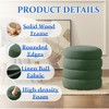 Gericco 16.9" Round Ottoman with Storage for Living Room Small Boucle Foot Stool Modern Upholstered Vanity Stool Ottoman Foot Rest - 4 of 4