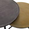 2pc Industrial Aluminum Accent Tables Black - Olivia & May - 3 of 4