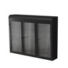 NicBex Sideboard Buffet Cabinet 35.45" Vintage Storage Cabinet with 3 Glass Doors Wall Cabinet with 3-tier Storage Kitchen Pantry for Dining Room - 4 of 4