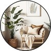 Sapphtopaz Round Bathroom Mirror, Wall Mount Vanity Mirror with Metal Frame, Wall Decor Decorative Wall Mirror for Bathroom, Over Sink, Bedroom - 2 of 4
