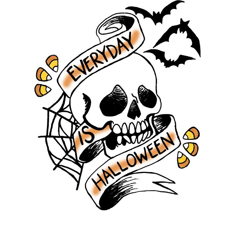 Men's Design By Humans Everyday Day is Halloween By Dwiegand T-Shirt, 2 of 3