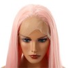Unique Bargains Women Long Straight Hair Lace Front Wigs with Wig Cap 24" 21" - 23" 1PC - 4 of 4