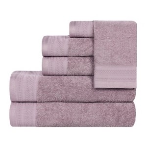 Honeycomb Waffle Border Cotton Medium Weight Towel Set by Blue Nile Mills - 1 of 4