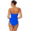 Women's Live In Color Twist Front Shirred One Piece Swimsuit - 2 of 4