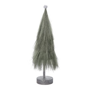 Transpac Large Green Duster Tree Decorative Foam Sculpture for Indoor Holiday Decor Gift Giving and Festive Home Decoration - 1 of 1