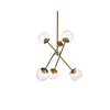 Elegant Lighting Axl 24 inch pendant in brass with clear shade - 3 of 4