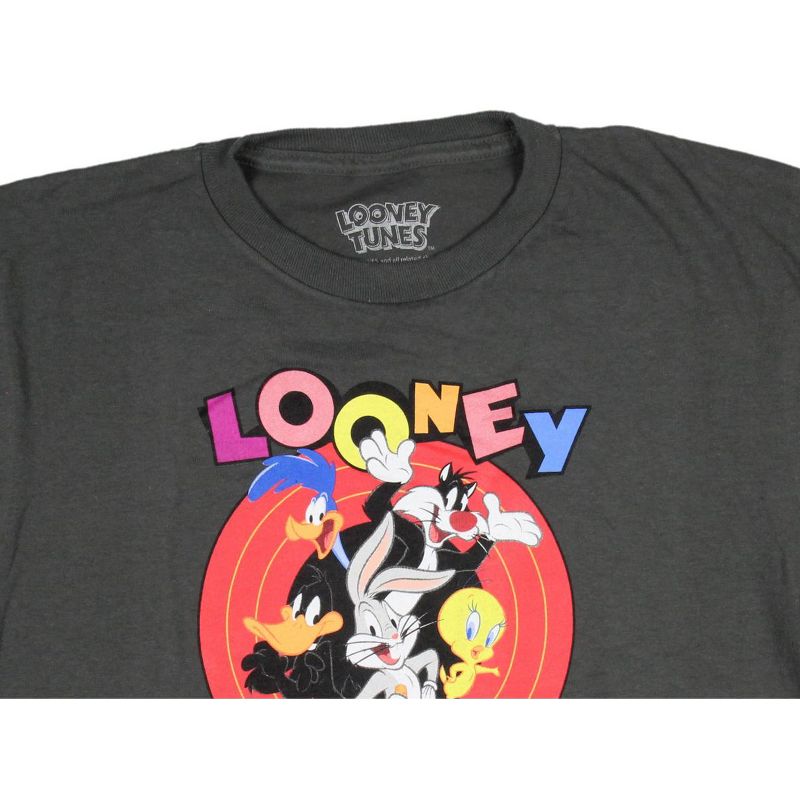 Looney Tunes Boys' Character Circle Logo Long Sleeve Graphic T-Shirt, 3 of 5
