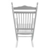 VYNXARIA Elegant White Wooden Porch Rocker Chair for Relaxation - Classic Design,Comfortable Seating£¬without mat - 3 of 4