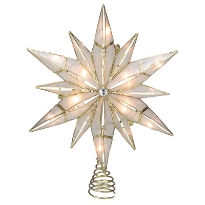 Kurt S. Adler 10.25" Lighted Star Christmas Tree Topper - Clear Lights