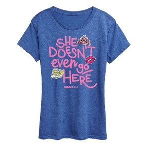 Women's - Mean Girls - She Doesn't Even Go Here Short Sleeve Graphic T-Shirt - 1 of 4