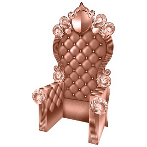 Beistle 3-D Prom Throne Prop, 7' 1.75" x 3' 9.25", (1/Box) Pink - 1 of 4