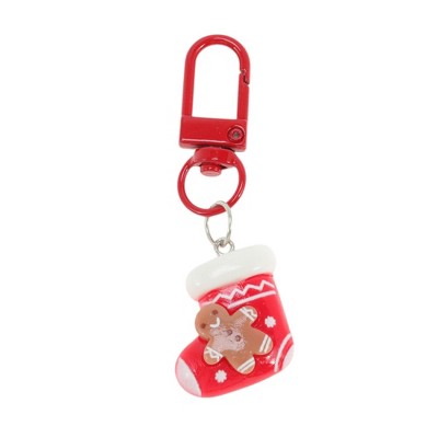 Unique Bargains Christmas Keychain Lobster Clasp Alloy Resin Colorful 1 Pc