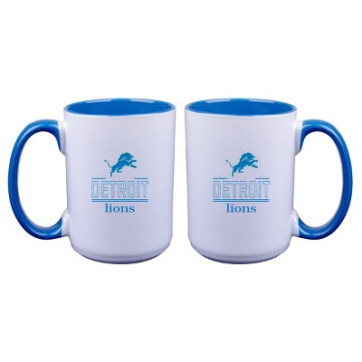  NFL Detroit Lions Sculpted Game Time Mug, 18-ounce, Blue :  Sports & Outdoors