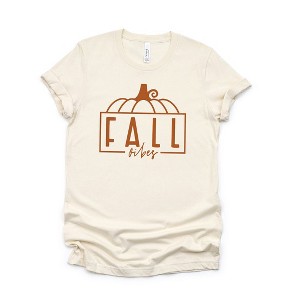Simply Sage Market Women's Fall Vibes Pumpkin Short Sleeve Graphic Tee - 1 of 2