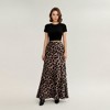 Anna-Kaci Women's Leopard Print Maxi Skirt with Soft Draping Silhouette, Smooth Stretch Waist, and Flowing Fabric - 2 of 4