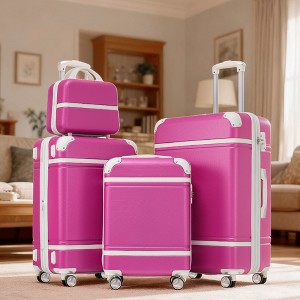 KWPZQEB 4-Piece Luggage Set (20/24/28), Hardshell Suitcases With Spinner Wheels & TSA Lock, W/Cosmetic Case, - 1 of 4