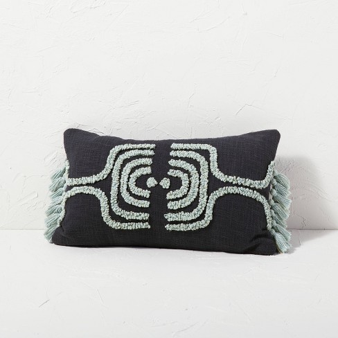 Tufted and Embroidered Menorah Hanukkah Lumbar Pillow - Opalhouse™ designed with Jungalow™ - image 1 of 4
