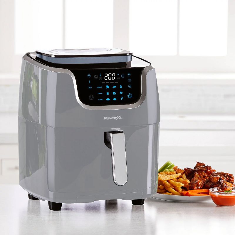 PowerXL 7-qt 10-in-1 1700W Air Fryer Steamer with Muffin Pan, 4 of 10