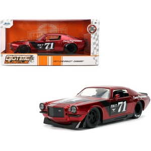 1971 Chevrolet Camaro #71 Red Metallic with Black Stripes "Bigtime Muscle" Series 1/24 Diecast Model Car by Jada - 1 of 4