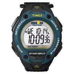 Men's Timex Ironman Classic 30 Lap Digital Watch - Black/Blue T5K413JT