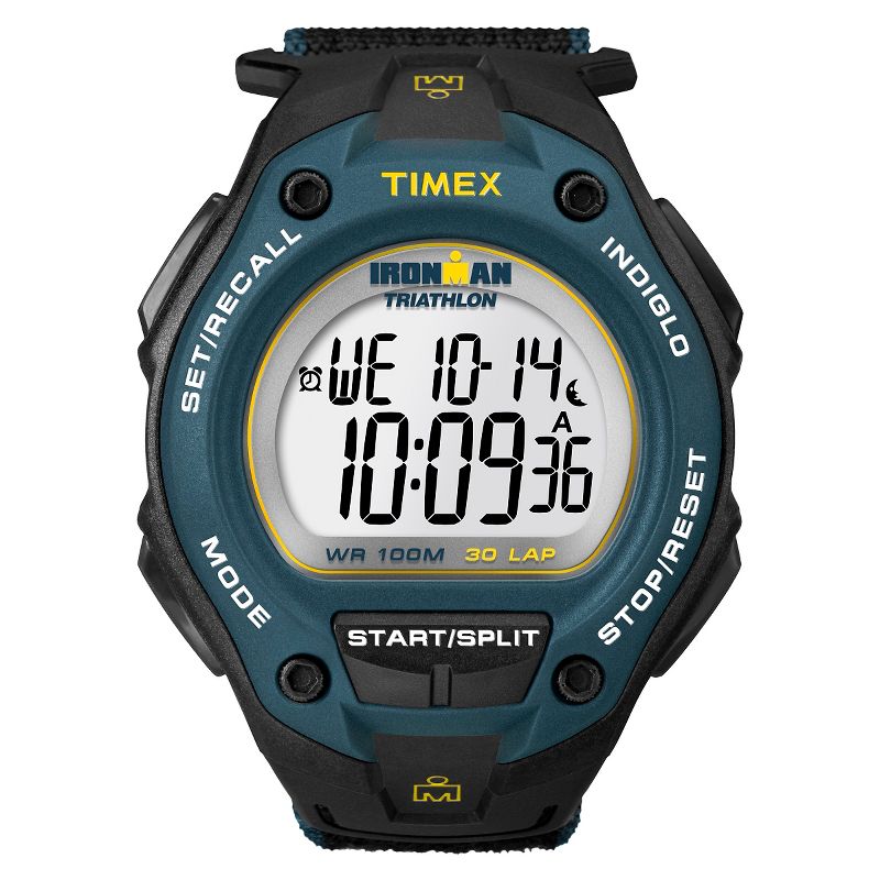 Men&#39;s Timex Ironman Classic 30 Lap Digital Watch - Black/Blue T5K413JT, 1 of 4