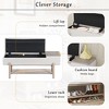 PAGED Farmhouse Upholstered Storage Bench, Modern Entryway Bench with Hidden Compartment, Foot Stool for Entryway, Living Room - 4 of 4