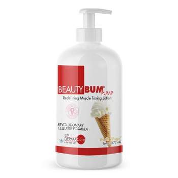 BeautyFit BeautyBum Pump Redefining Muscle Toning Lotion - Skin Tightening and Cellulite Cream - Vanilla Shuga - 16 oz
