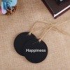 Unique Bargains Wood Mini Chalkboard Signs with Hang Rope Round DIY for Text Price Tags 20 Pcs - 4 of 4