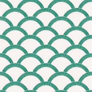 Tempaper & Co. Mosaic Scallop Peel and Stick Wallpaper Green - 1 of 4