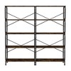 NicBex Bookcases for Living Room 5 Tier Large Bookcase Open Bookshelf Vintage Industrial Style Bookshelf with Metal Frame - 3 of 4