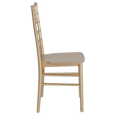 Elegant Gold Resin Chiavari Stackable Chair for Events