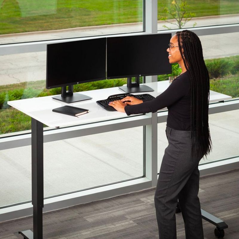 Stand Up Desk Store Crank Adjustable Height Rolling Standing Desk, 2 of 3