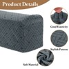 Unique Bargains Non-Slip Stretch Jacquard Couch Armrest Slipcovers 2 Pcs - 3 of 4