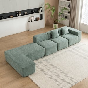 Whisen Modern 4-Seat Sectional Sofa Couches, Free-Combination Couch for Living Room - 1 of 4