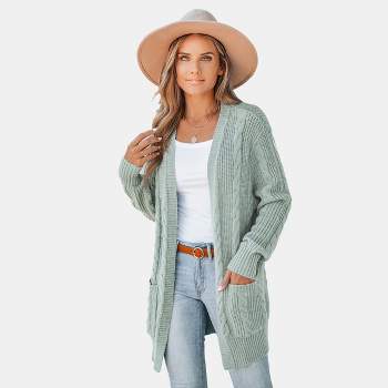 Women's Cable Knit Open-Front Cardigan - Cupshe